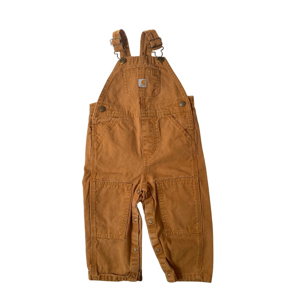 Carhartt Toddler Duck Canvas Overalls – Brown – Size 24M